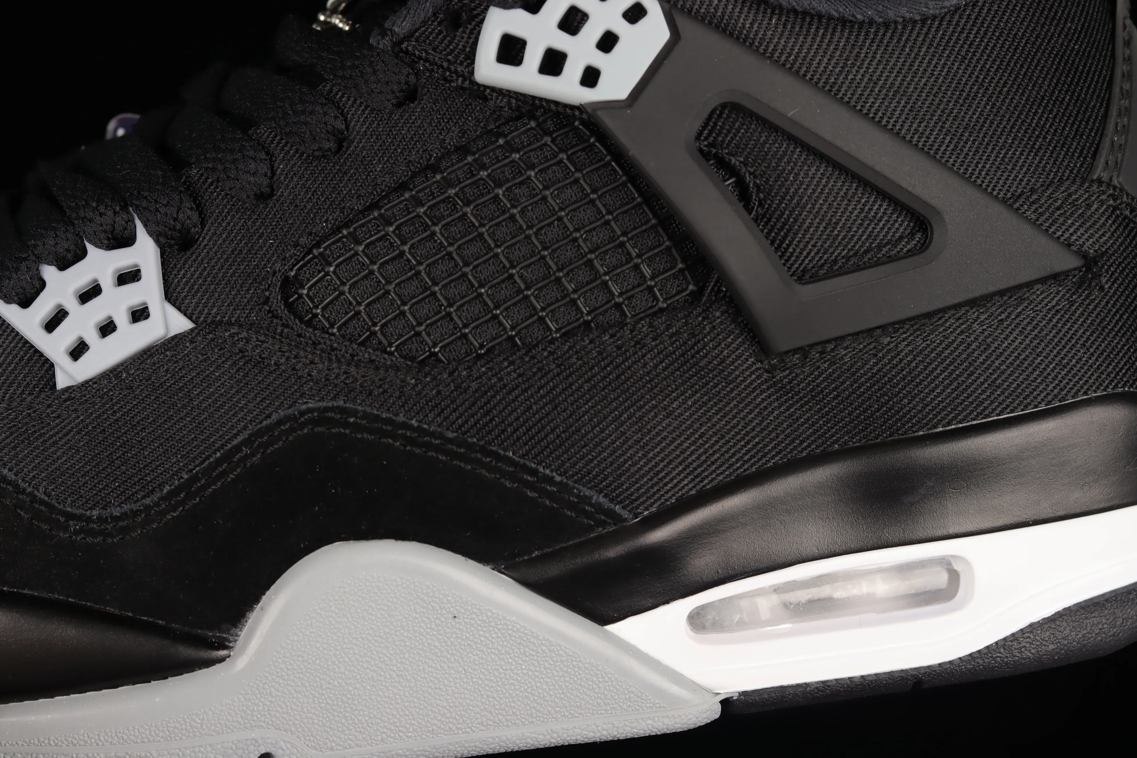 All categories Air Jordan Jordan series basketball shoes Air Jordan 4 L version Air Jordan 4 Retro "Olive Canvas" AJ4 Joe 4 black and gray denim DH7138-006